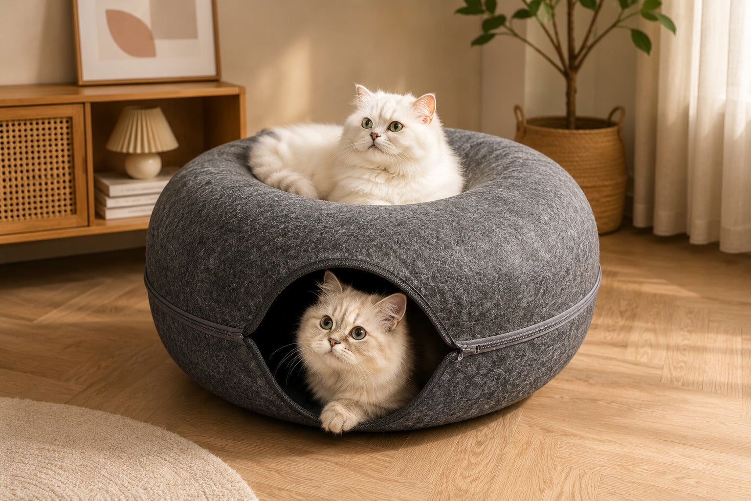 Ultra-Soft Calming Donut Pet Bed