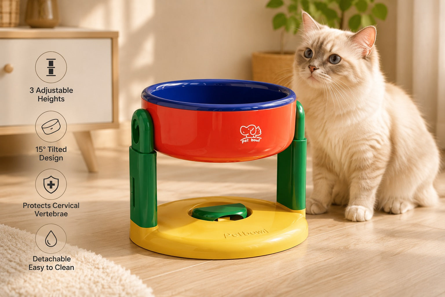 Orthopedic Adjustable Pet Feeder Bowl